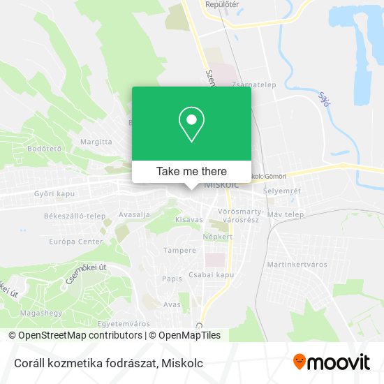 Coráll kozmetika fodrászat map
