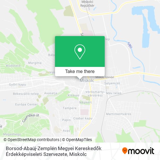 Borsod-Abaúj-Zemplén Megyei Kereskedők Érdekképviseleti Szervezete map