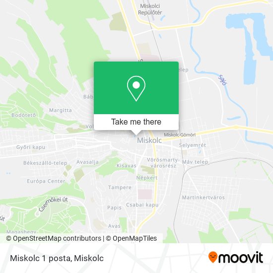 Miskolc 1 posta map