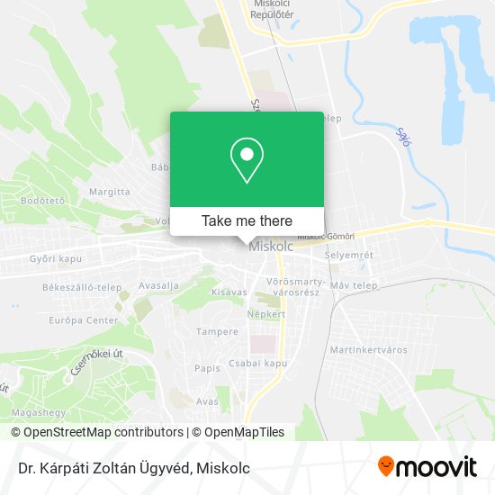 Dr. Kárpáti Zoltán Ügyvéd map