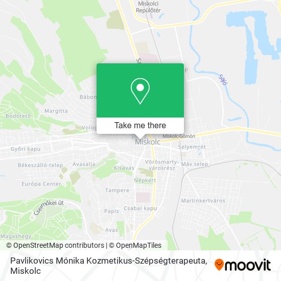 Pavlikovics Mónika Kozmetikus-Szépségterapeuta map