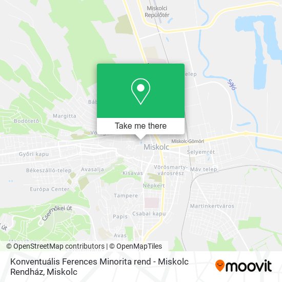 Konventuális Ferences Minorita rend - Miskolc Rendház map