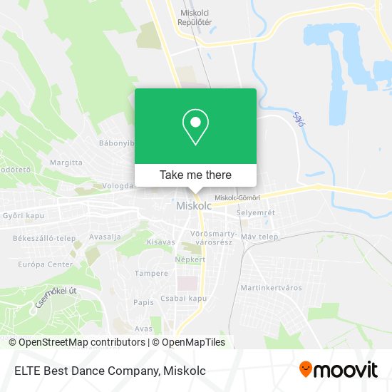 ELTE Best Dance Company map