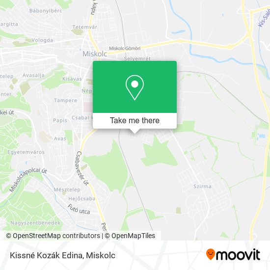 Kissné Kozák Edina map