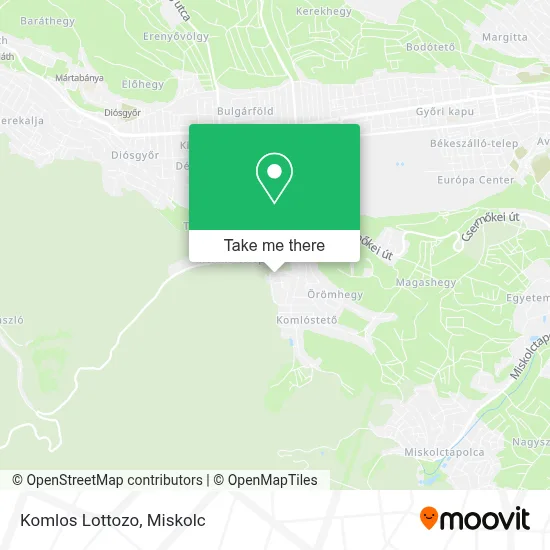 Komlos Lottozo map