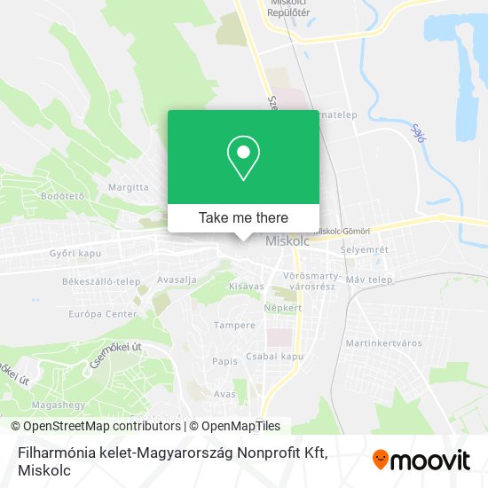 Filharmónia kelet-Magyarország Nonprofit Kft map