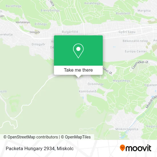 Packeta Hungary 2934 map