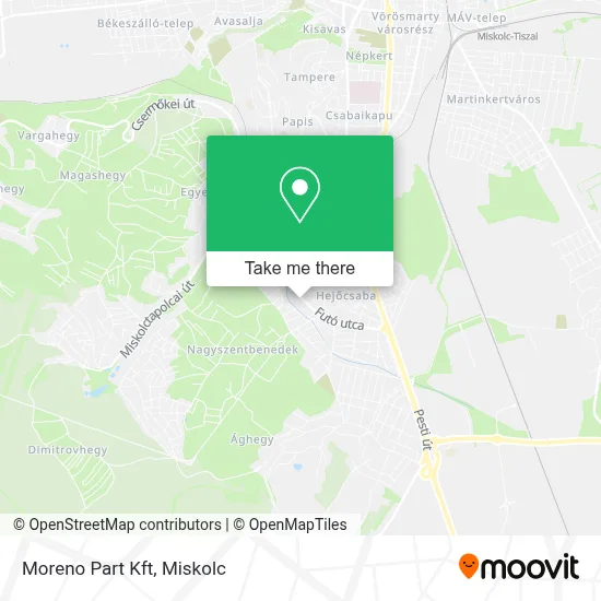 Moreno Part Kft map