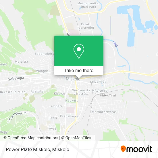 Power Plate Miskolc map