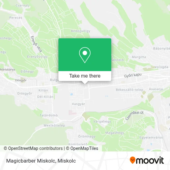 Magicbarber Miskolc map