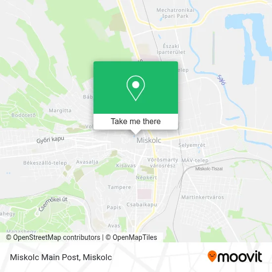 Miskolc Main Post map