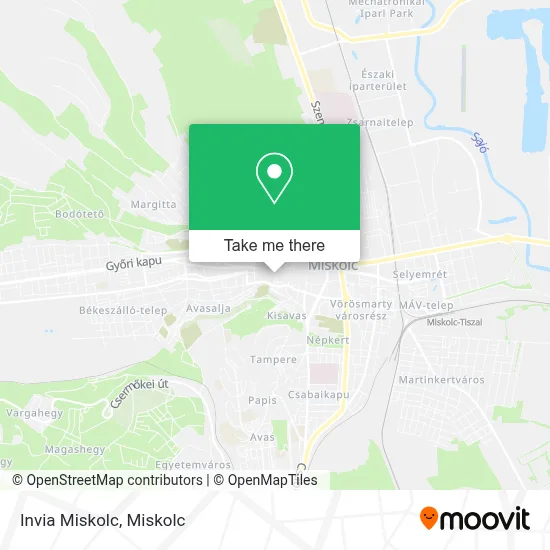 Invia Miskolc map