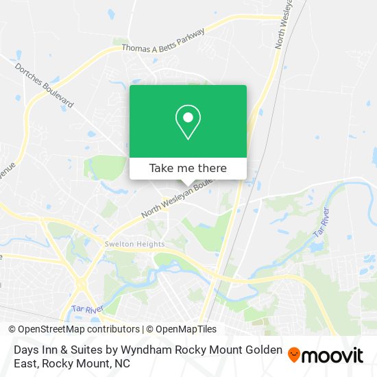 Days Inn & Suites by Wyndham Rocky Mount Golden East map