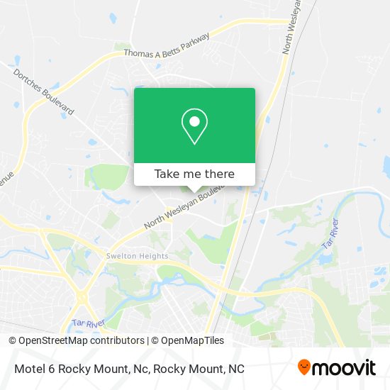 Mapa de Motel 6 Rocky Mount, Nc