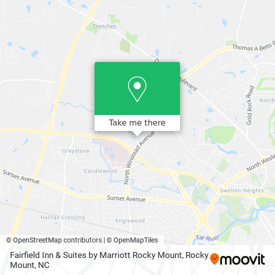 Mapa de Fairfield Inn & Suites by Marriott Rocky Mount