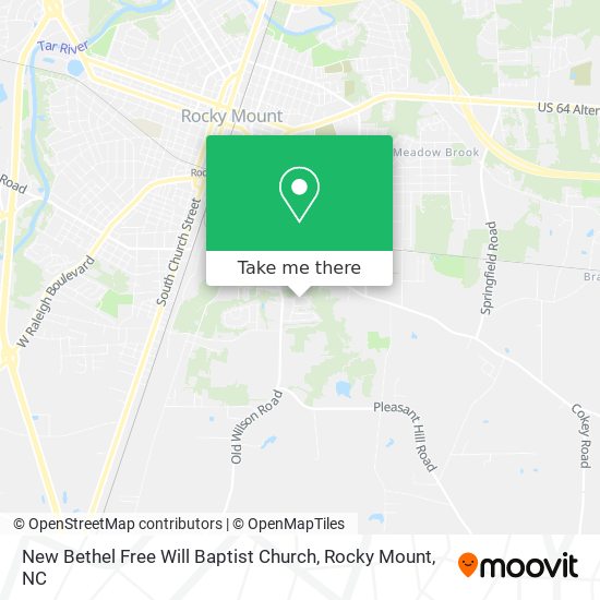 Mapa de New Bethel Free Will Baptist Church