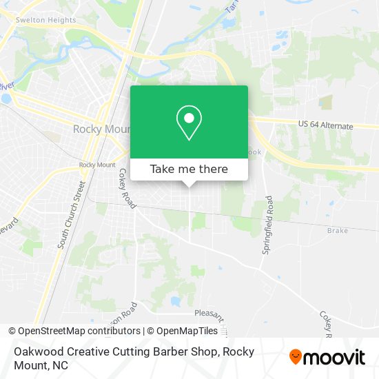 Mapa de Oakwood Creative Cutting Barber Shop