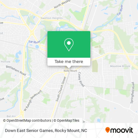 Down East Senior Games map
