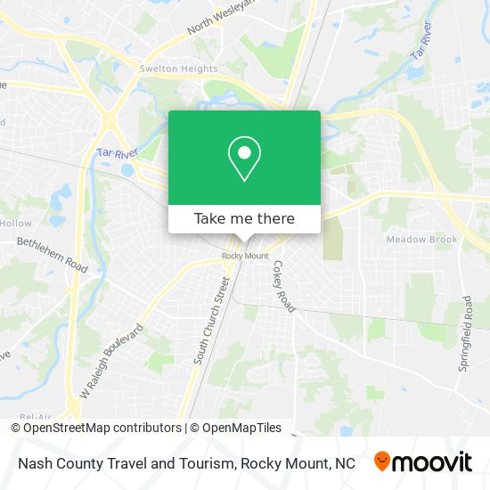 Nash County Travel and Tourism map