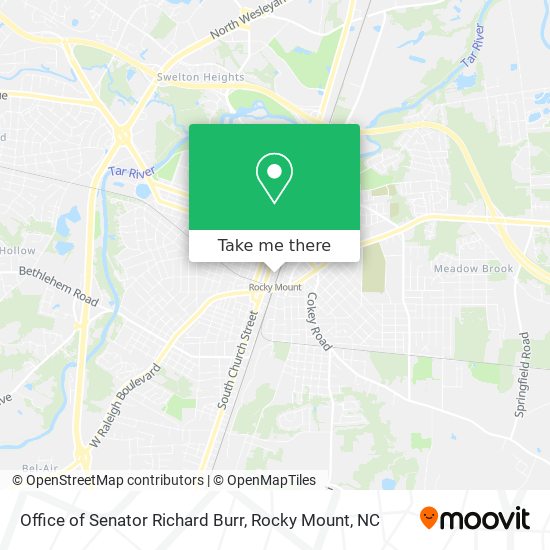 Mapa de Office of Senator Richard Burr
