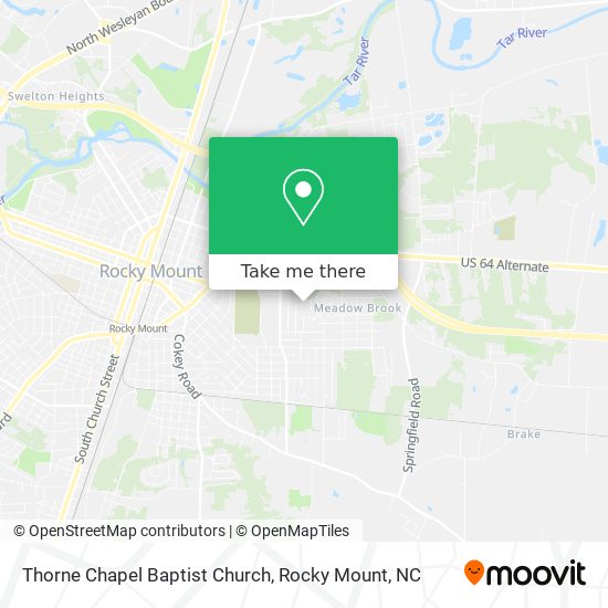 Mapa de Thorne Chapel Baptist Church