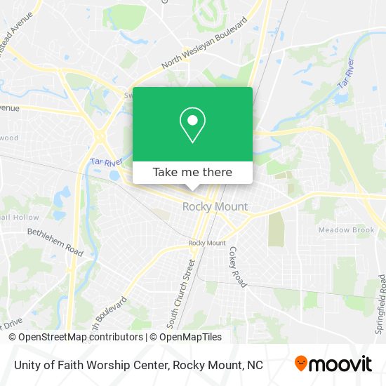Mapa de Unity of Faith Worship Center