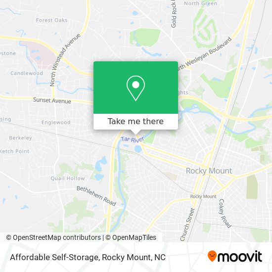 Affordable Self-Storage map