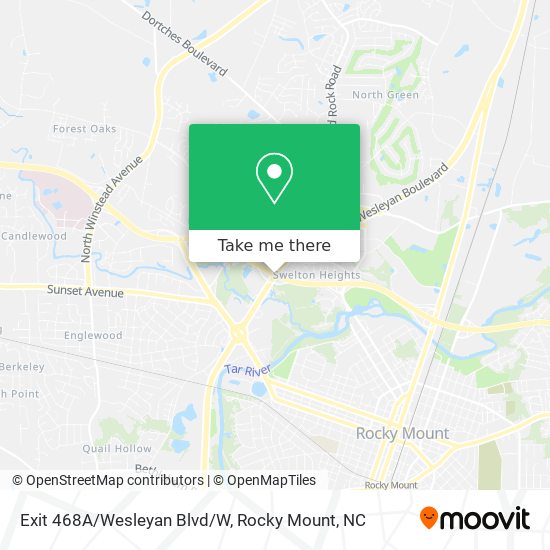 Exit 468A/Wesleyan Blvd/W map