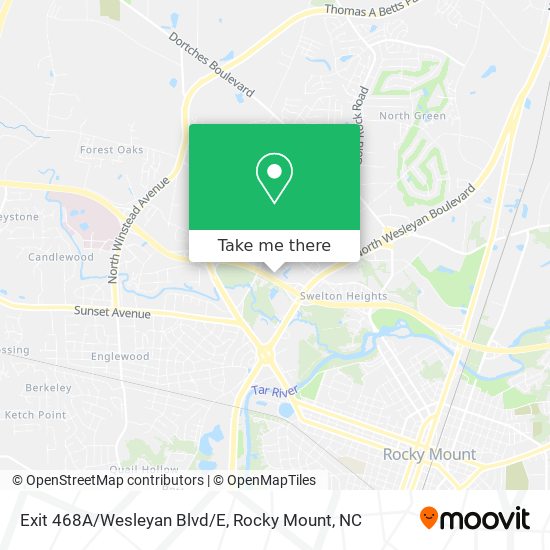 Exit 468A/Wesleyan Blvd/E map