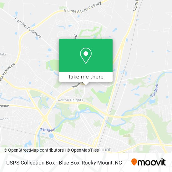 USPS Collection Box - Blue Box map