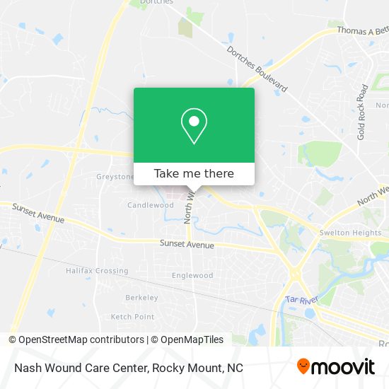 Nash Wound Care Center map