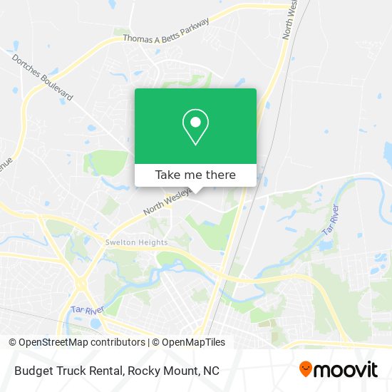 Budget Truck Rental map