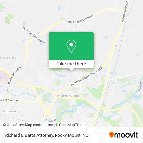 Richard E Batts Attorney map