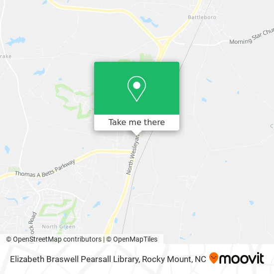 Elizabeth Braswell Pearsall Library map