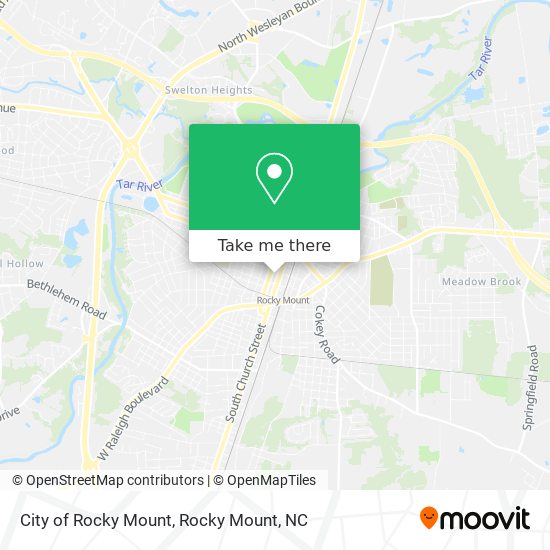 Mapa de City of Rocky Mount