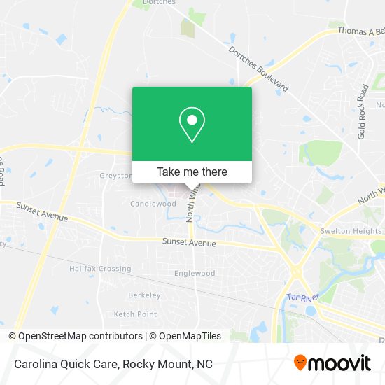 Carolina Quick Care map