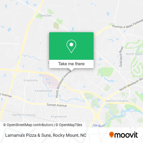 Lamama's Pizza & Suns map