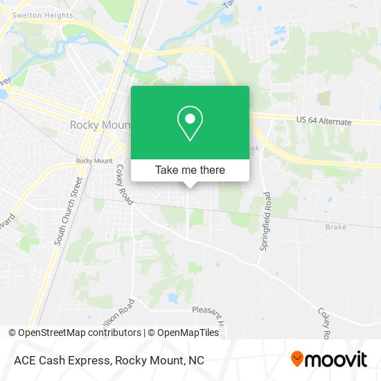 ACE Cash Express map