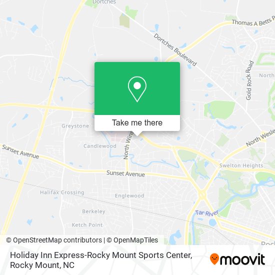 Holiday Inn Express-Rocky Mount Sports Center map