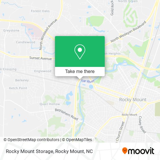 Rocky Mount Storage map