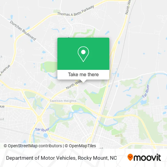 Department of Motor Vehicles map