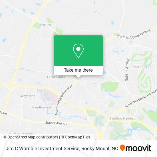 Jim C Womble Investment Service map