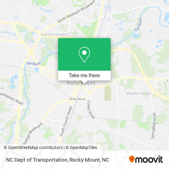 NC Dept of Transportation map