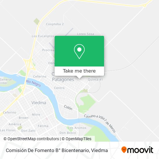 Comisión De Fomento B° Bicentenario map