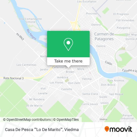 Mapa de Casa De Pesca ""Lo De Marito""