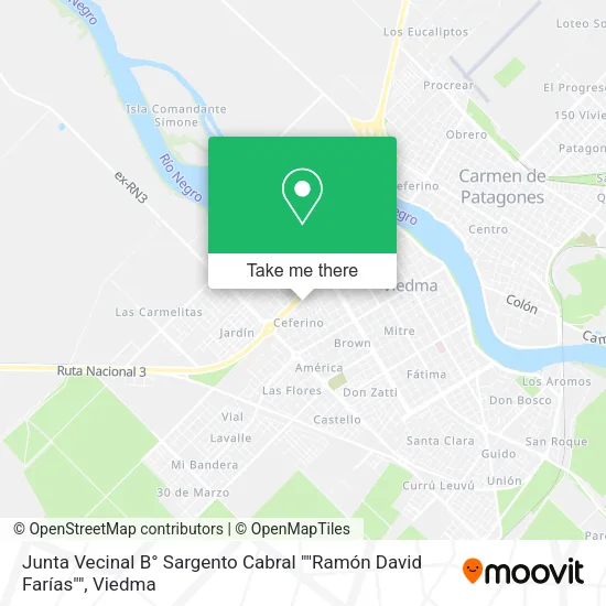 Mapa de Junta Vecinal B° Sargento Cabral ""Ramón David Farías""