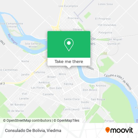 Mapa de Consulado De Bolivia