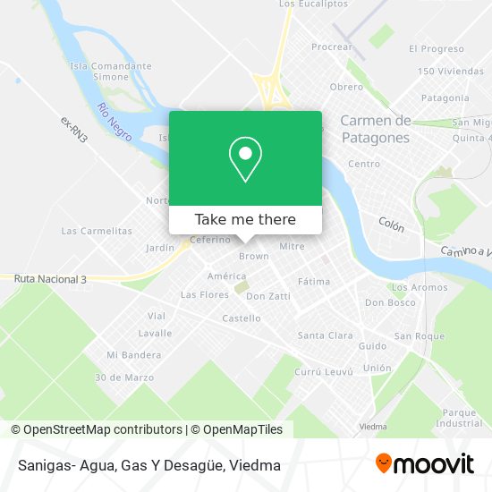 Sanigas- Agua, Gas Y Desagüe map