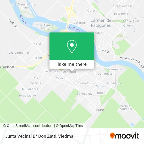 Junta Vecinal B° Don Zatti map