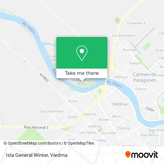 Isla General Winter map